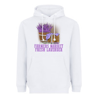 White Farmers Market Fresh Lavender Heavyweight Hoodie - linhVisuals