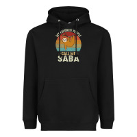 Black mens my favorite people call me saba cute sloth lover grandpa premium Heavyweight Hoodie - linhVisuals