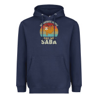 Navy mens my favorite people call me saba cute sloth lover grandpa premium Heavyweight Hoodie - linhVisuals