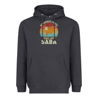 Mens My Favorite People Call Me Saba Cute Sloth Lover Grandpa Premium Heavyweight Hoodie | Teevron