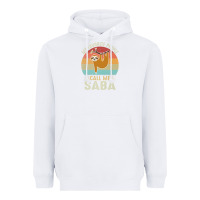 White mens my favorite people call me saba cute sloth lover grandpa premium Heavyweight Hoodie - linhVisuals