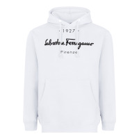 White SALVATORE TSHIRT Heavyweight Hoodie - linhVisuals