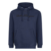 Navy SALVATORE TSHIRT Heavyweight Hoodie - linhVisuals
