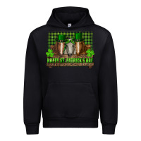 Black happy st. patrick's day horses with leprechaun hat and bandana Urban Hoodie - RanaPortraitStore