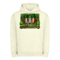 Pigment Pistachio happy st. patrick's day horses with leprechaun hat and bandana Urban Hoodie - RanaPortraitStore