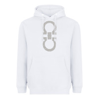 White SALVATORE TSHIRT Heavyweight Hoodie - linhVisuals