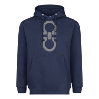 Navy SALVATORE TSHIRT Heavyweight Hoodie - linhVisuals