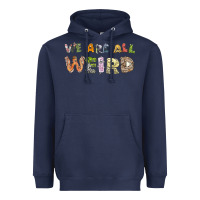 Navy we are all weird Heavyweight Hoodie - linhVisuals
