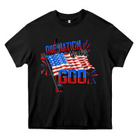 Black one nation under god Heavy Core Tee - CowGirlArtShop