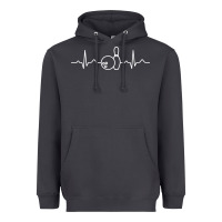 Smoke bowling heartbeat bowler ecg bowling ball tournament gift sweatshirt Heavyweight Hoodie - linhVisuals