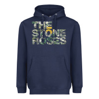 Navy THE STONE ROSES GREEN Heavyweight Hoodie - linhVisuals
