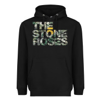 Black THE STONE ROSES GREEN Heavyweight Hoodie - linhVisuals