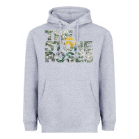 Heather Grey THE STONE ROSES GREEN Heavyweight Hoodie - linhVisuals