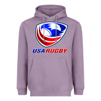 Lavender usa rugby Heavyweight Hoodie - linhVisuals