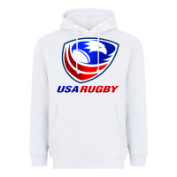 White usa rugby Heavyweight Hoodie - linhVisuals