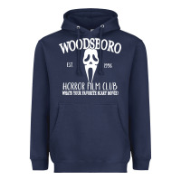 Navy woodsboro horror film club scream Heavyweight Hoodie - linhVisuals