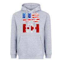 Heather Grey america canada Heavyweight Hoodie - linhVisuals
