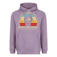Lavender keep the immigrants deport the racists Heavyweight Hoodie - linhVisuals