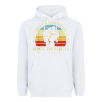 White keep the immigrants deport the racists Heavyweight Hoodie - linhVisuals