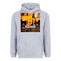 Heather Grey Owl City Adam Young Heavyweight Hoodie - linhVisuals