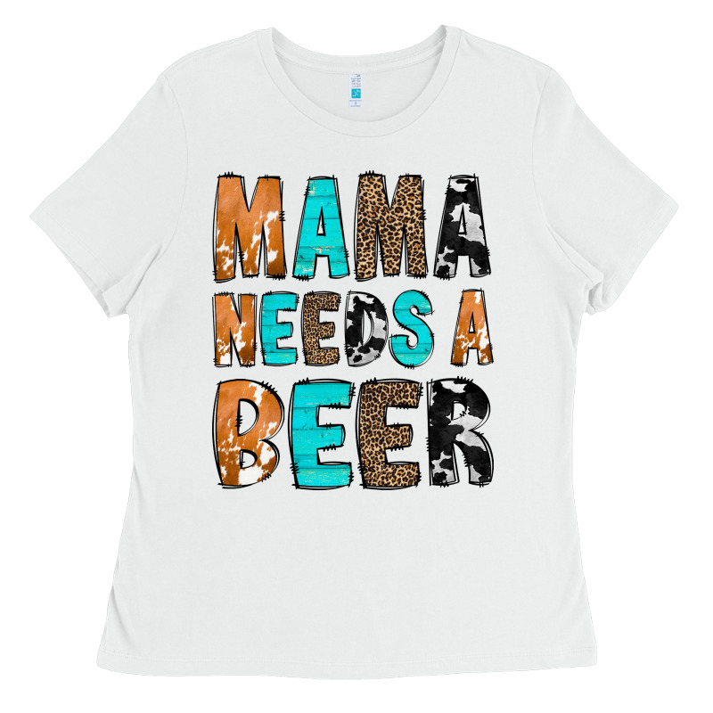 Mama Needs A Beer Ladies Tee by CowCowDesign | Teevron