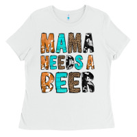 White Mama Needs a Beer Ladies Tee - CowCowDesign