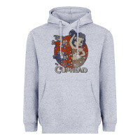 Heather Grey cuphead cala maria airplane attack t shirt Heavyweight Hoodie - linhVisuals