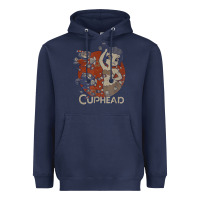 Navy cuphead cala maria airplane attack t shirt Heavyweight Hoodie - linhVisuals