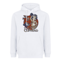 White cuphead cala maria airplane attack t shirt Heavyweight Hoodie - linhVisuals