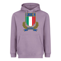 Lavender italian rugby federation Heavyweight Hoodie - linhVisuals