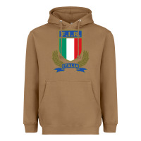 Toasted Coconut italian rugby federation Heavyweight Hoodie - linhVisuals