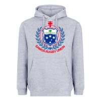 Heather Grey samoa rugby Heavyweight Hoodie - linhVisuals