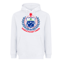 White samoa rugby Heavyweight Hoodie - linhVisuals