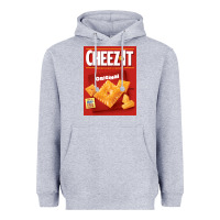 Heather Grey cheez it original box front sweatshirt Heavyweight Hoodie - linhVisuals