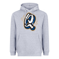 Heather Grey rancho cucamonga quakes Heavyweight Hoodie - linhVisuals
