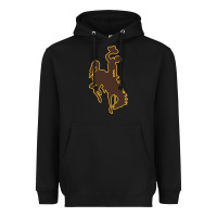 Black wyoming athletics Heavyweight Hoodie - linhVisuals