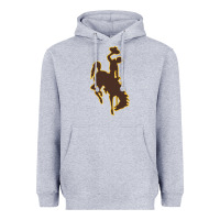 Heather Grey wyoming athletics Heavyweight Hoodie - linhVisuals