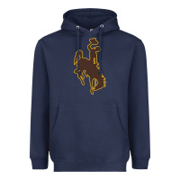 Navy wyoming athletics Heavyweight Hoodie - linhVisuals