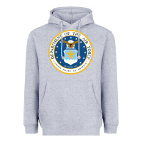 Heather Grey department of the air force Heavyweight Hoodie - linhVisuals