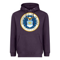 Plum department of the air force Heavyweight Hoodie - linhVisuals