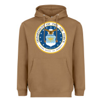 Toasted Coconut department of the air force Heavyweight Hoodie - linhVisuals