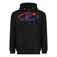 Black usa hockey Heavyweight Hoodie - linhVisuals