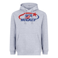 Heather Grey usa hockey Heavyweight Hoodie - linhVisuals