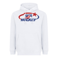 White usa hockey Heavyweight Hoodie - linhVisuals