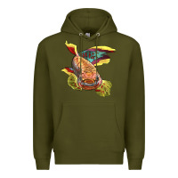 Army Green Killifish Premium Hoodie - LillyAllenDesigns