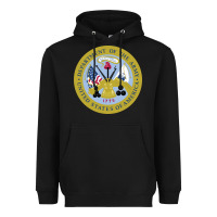 Black department of the army Heavyweight Hoodie - linhVisuals