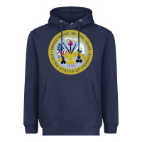 Navy department of the army Heavyweight Hoodie - linhVisuals