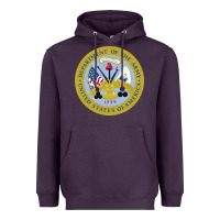 Plum department of the army Heavyweight Hoodie - linhVisuals