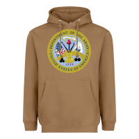 Toasted Coconut department of the army Heavyweight Hoodie - linhVisuals