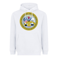 White department of the army Heavyweight Hoodie - linhVisuals
